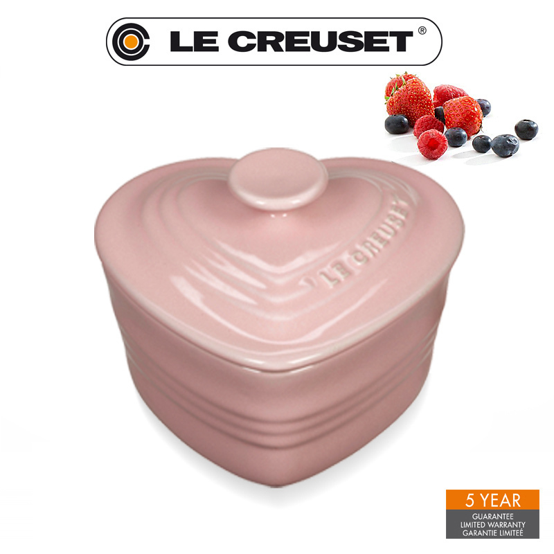 Hũ tim Le Creuset màu Đỏ và Shell Pink (có nắp) 5
