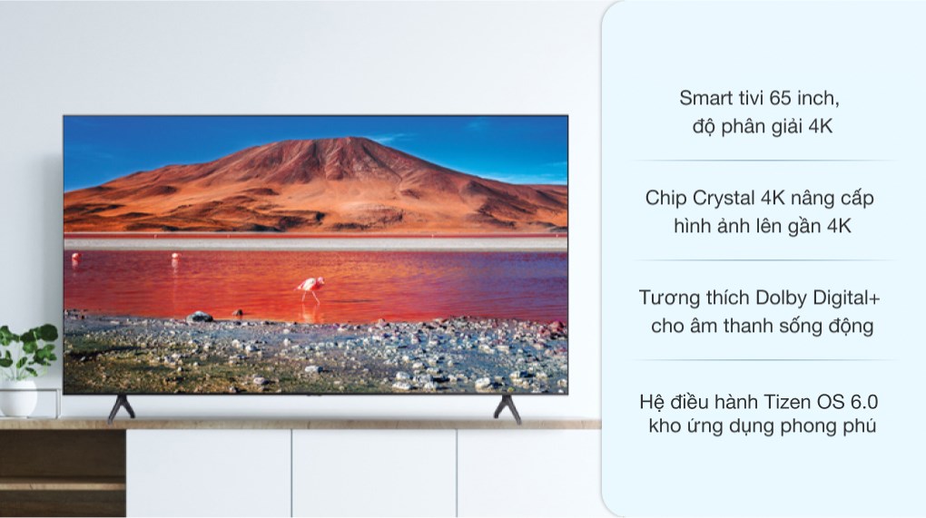 Smart Tivi Samsung UA65AU7700 Crystal UHD 65 inch 4K 