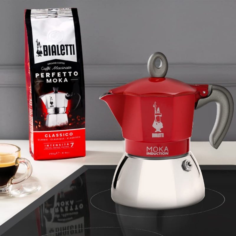 Ấm pha cà phê Bialetti Moka express 4 cốc (màu đỏ) 