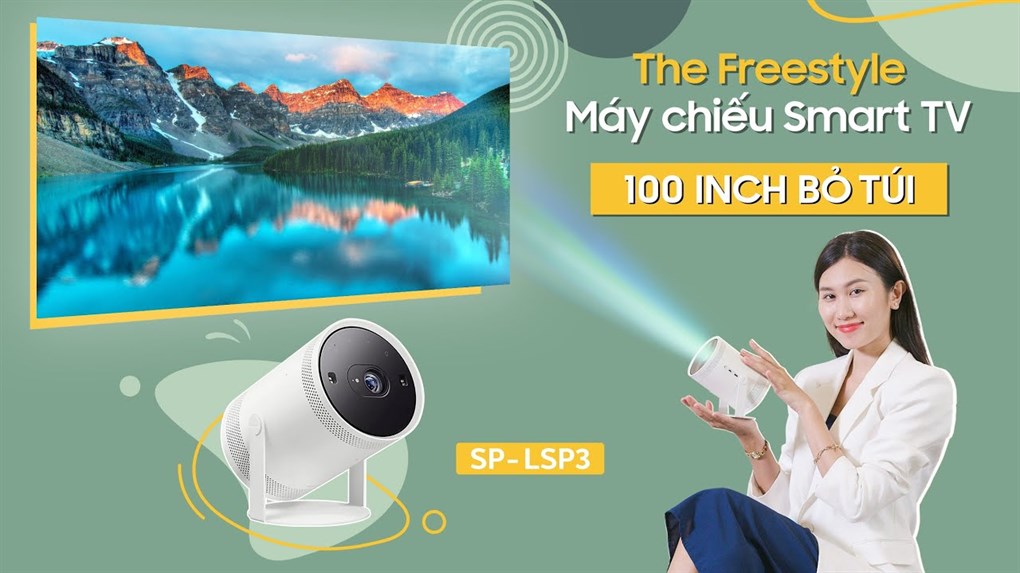 Máy Chiếu Smart TV 100" Bỏ Túi Samsung SP-LSP3 The Freestyle