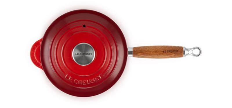 Quánh gang có nắp Le Creuset Holzgriff 18cm màu đỏ 1