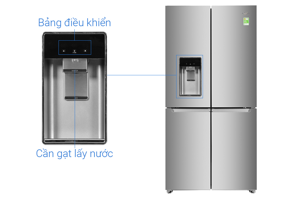 Tủ lạnh Whirlpool WFQ590WSSV 4 CỬA BẠC 593L CONVERTI 2.0 NƯỚC&ĐÁ TỰ ĐỘNG 5