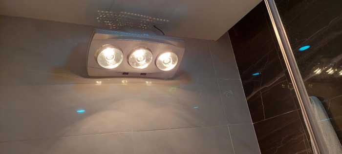 Đèn sưởi nhà tắm treo tường HANS H3B (3 bóng trắng, công tắc) 3