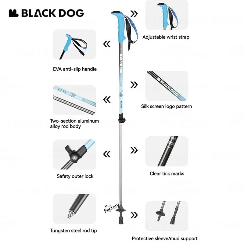 Gậy Đi Bộ Leo Núi Trẻ Em BLACKDOG CBD2450DS010 Pink