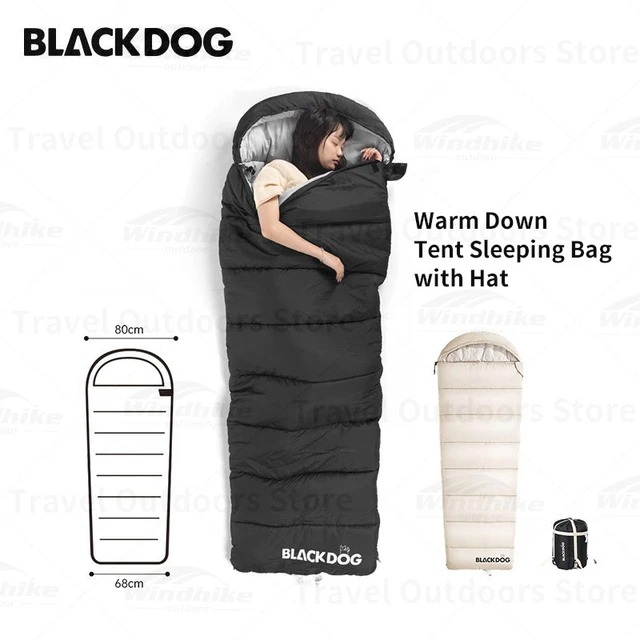 Túi ngủ đơn cắm trại BLACKDOG BD-SD004 T230 2.3kg Khaki Right zipper 