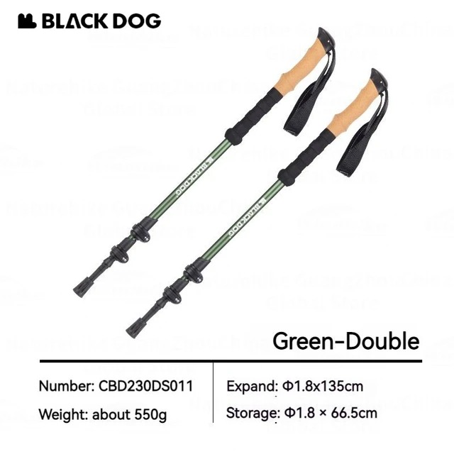 Gậy Đi Bộ Đường Dài BLACKDOG CBD230DS011 Green (Double)