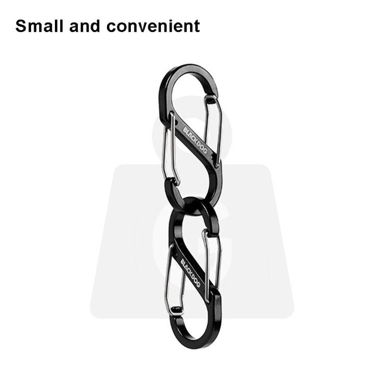 Bộ 4 Móc Carabiner Chữ S BLACKDOG BD-ZPPJ003 Black (4pcs)