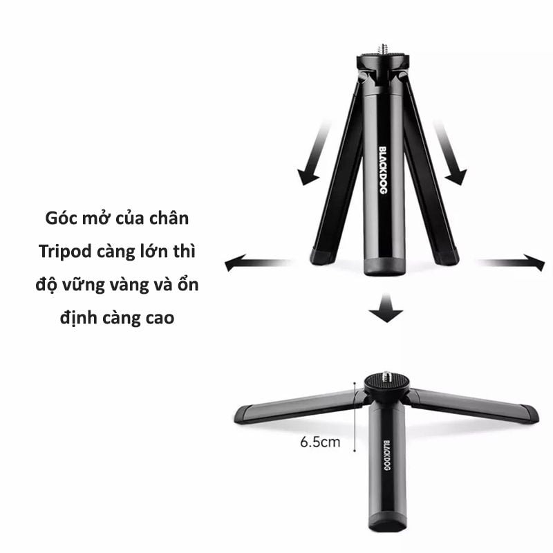 Chân Tripod Gắn Đèn Dã Ngoại BLACKDOG BD-LYD002L Black