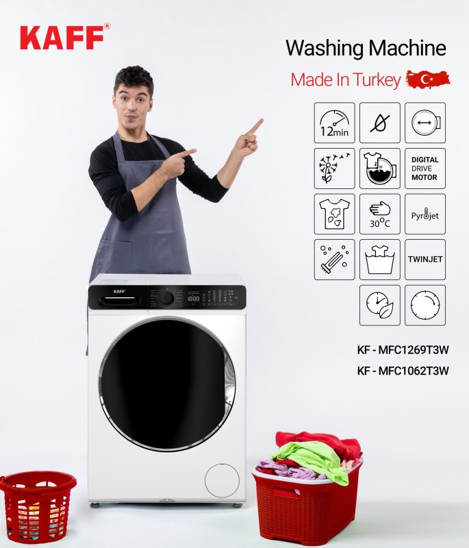 Máy giặt lồng ngang KAFF KF-MFC1269T3W 12Kg