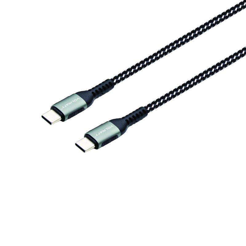 Cáp sạc siêu nhanh và truyền dữ liệu tốc độ cao Volwatt GE-031-CC 240W Type-C to Type-C Cable