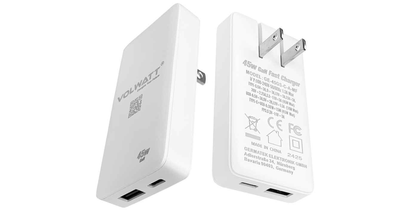 Bộ củ cáp sạc Volwatt GE-45GS-C-A-MF Plus 45W Fast Charger