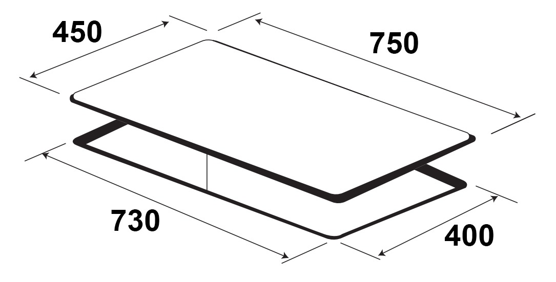 Bếp từ KAFF KF - IC79H Plus 3 vùng nấu kết hợp hồng ngoại