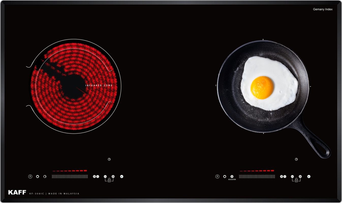Bếp từ đôi KAFF KF-308IC kết hợp hồng ngoại