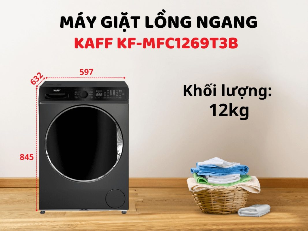 Máy giặt lồng ngang KAFF KF-MFC1269T3B 12Kg