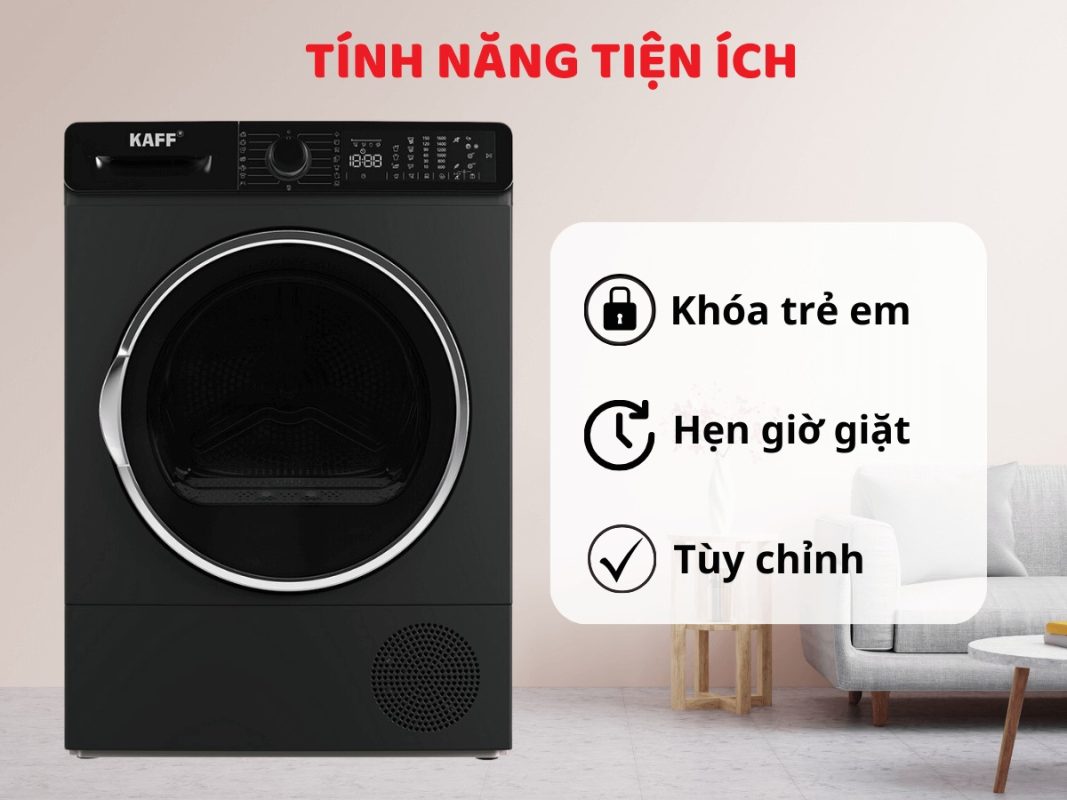 Máy sấy quần áo KAFF KF-DR113L09BL 9Kg